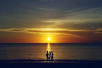 Jimbaran Beach, Sonnenuntergang