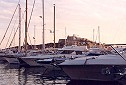 Abendstimmung, Hafen Ibiza Stadt,  zum Vergroessern bitte anklicken !